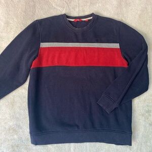 Vintage IZOD blue and red sweatshirt men’s size large wide stripe